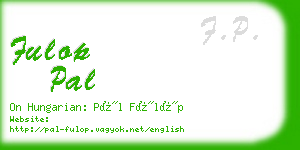 fulop pal business card
